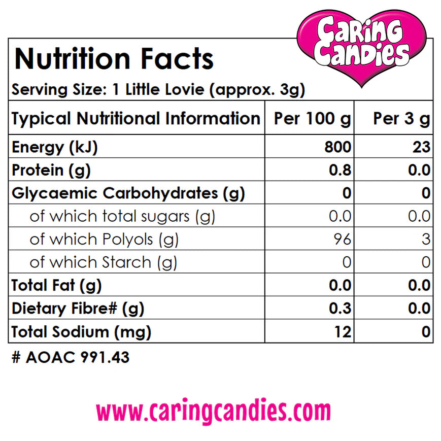 Sugar Free Candy: Little Lovies | 100g | Peppermint
