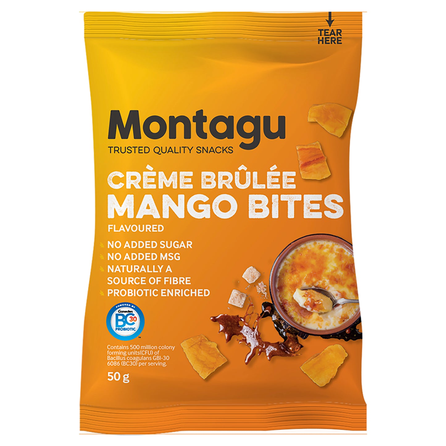 Montagu: Mango Bites - Crème Brulee Flavoured