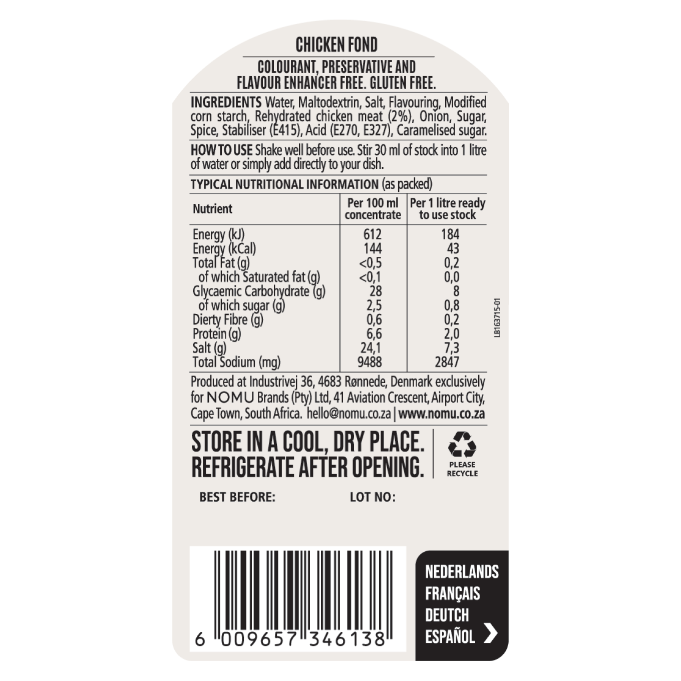 NOMU Chicken Stock 200ml