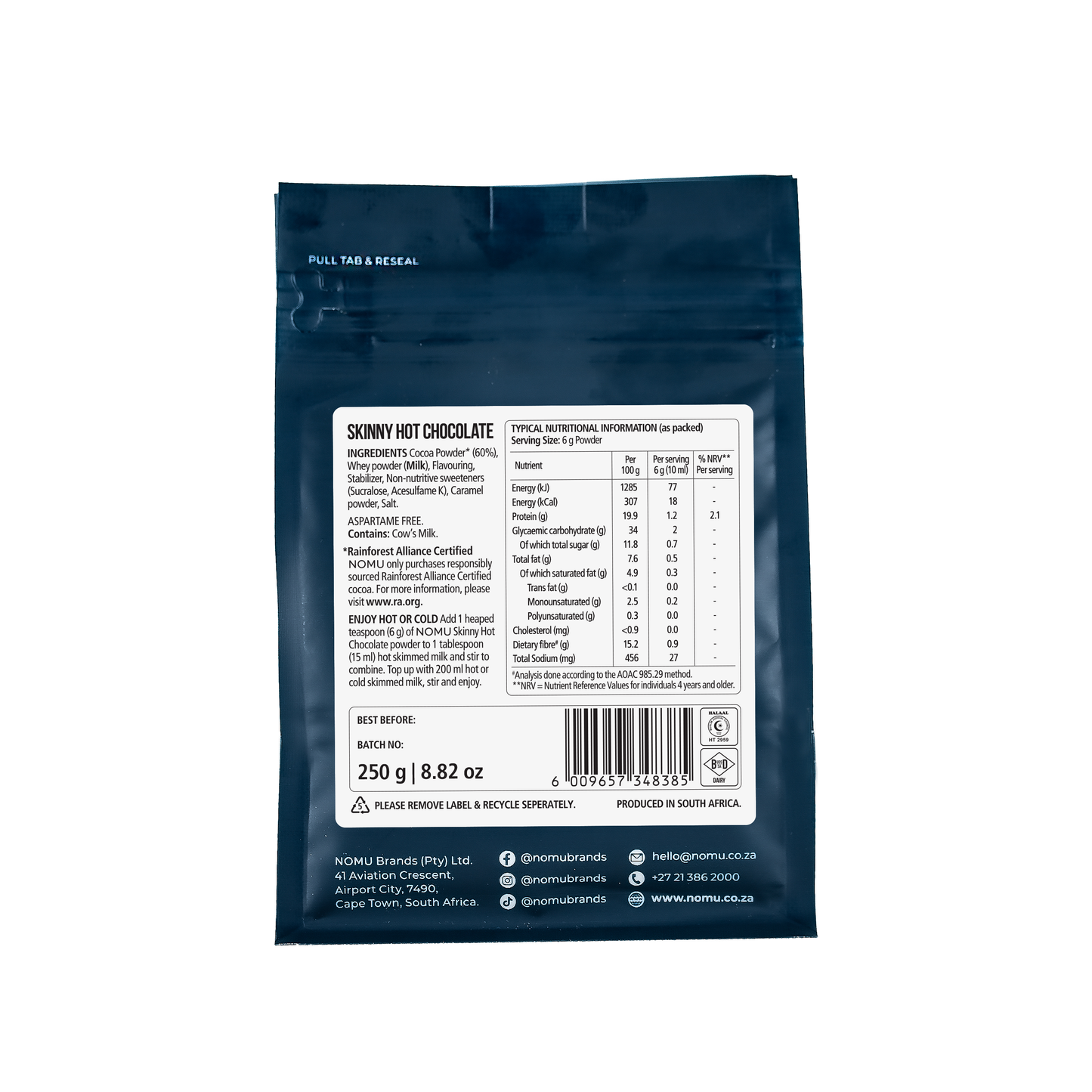 NOMU Skinny Hot Chocolate 250g