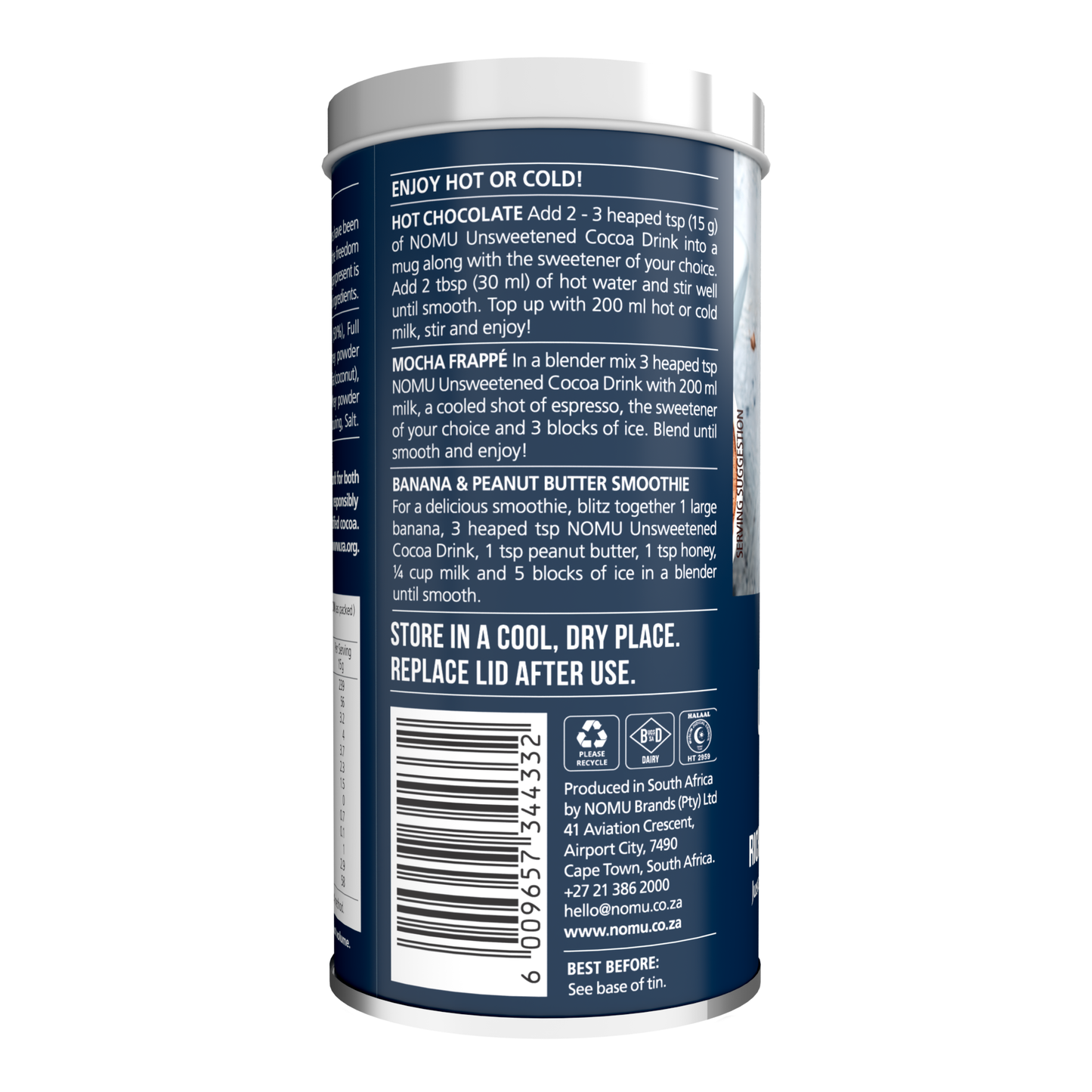 CLEARANCE 20% NOMU Unsweetened Cocoa Drink 150g (expires end May 2025)