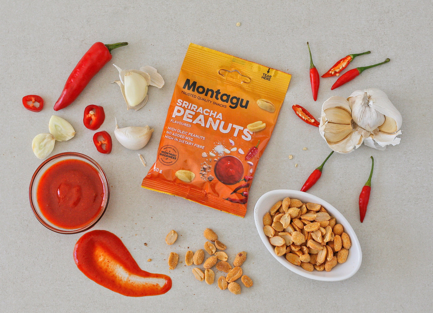Montagu: Roasted Peanuts Sriracha Flavoured 50g