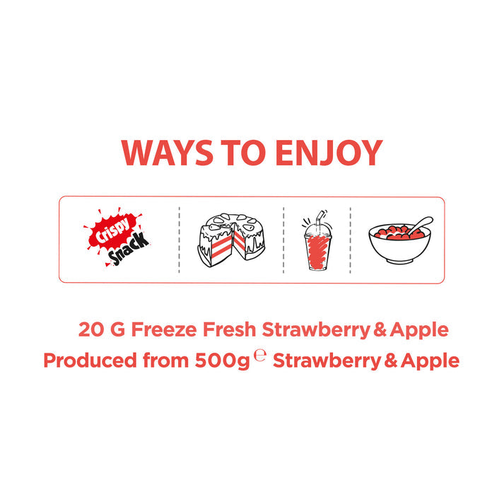 Strawberry & Apple Freeze-Dried Fruit Snacks | Pol's Freeze Fresh- 20g
