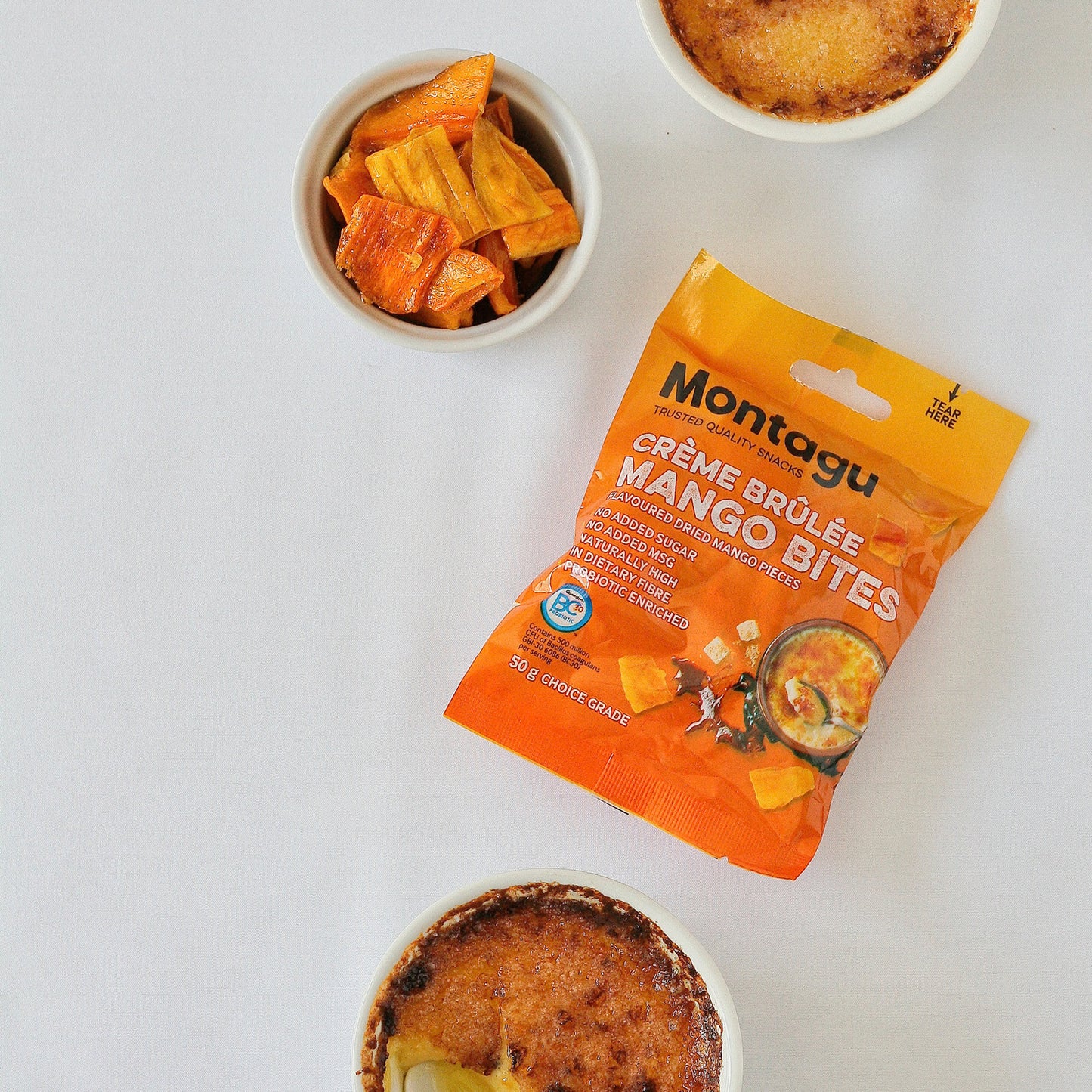Montagu: Mango Bites - Crème Brulee Flavoured