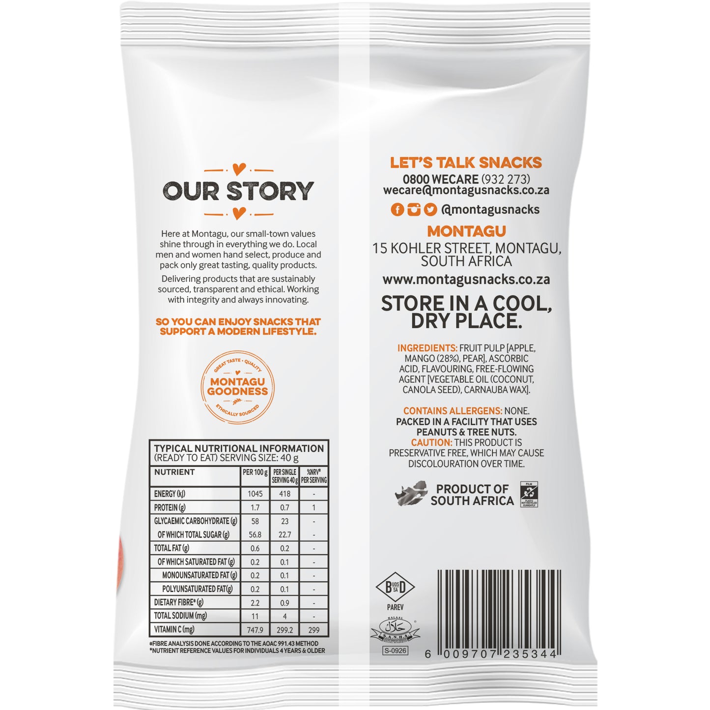 Montagu: Fruit Flakes - Mango