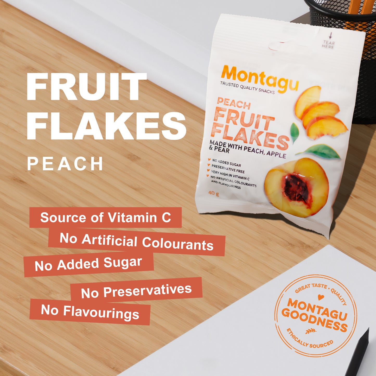 Montagu: Fruit Flakes - Peach