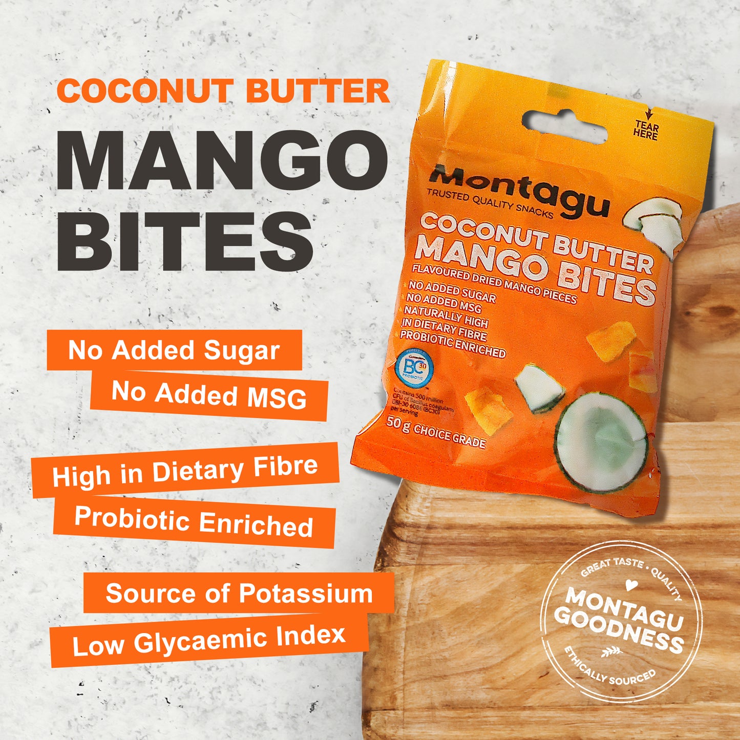 Montagu: Mango Bites - Coconut Butter Flavoured