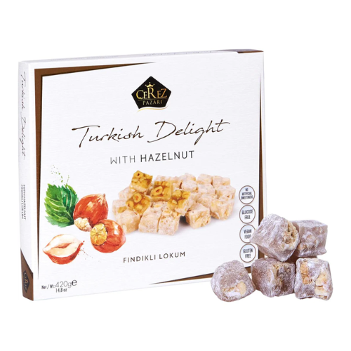 Turkish Delight White Box Double Extra Hazelnut 210g