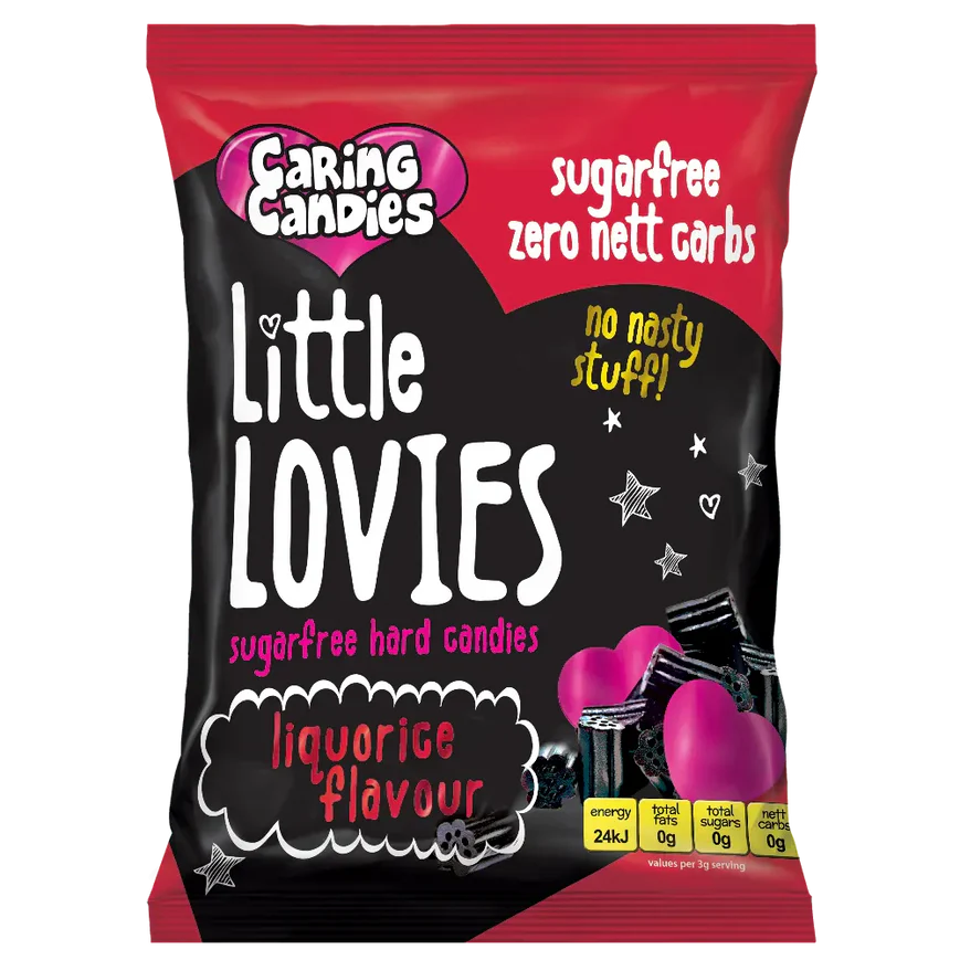 Sugar Free Candy: Little Lovies | 100g | Liquorice
