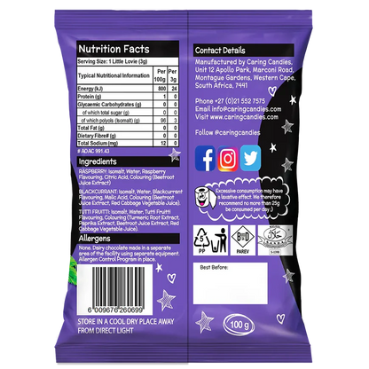 Sugar Free Candy: Little Lovies | 100g | Assorted Fruits