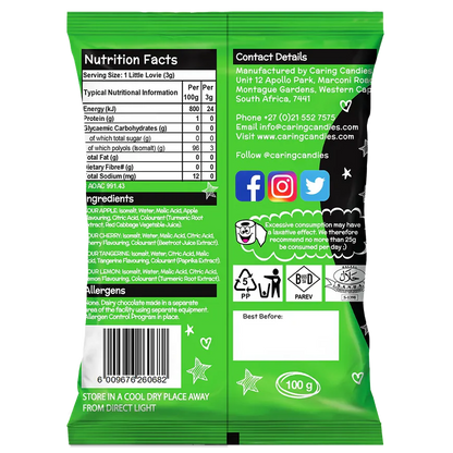 Sugar Free Candy: Little Lovies | 100g | Assorted Sours