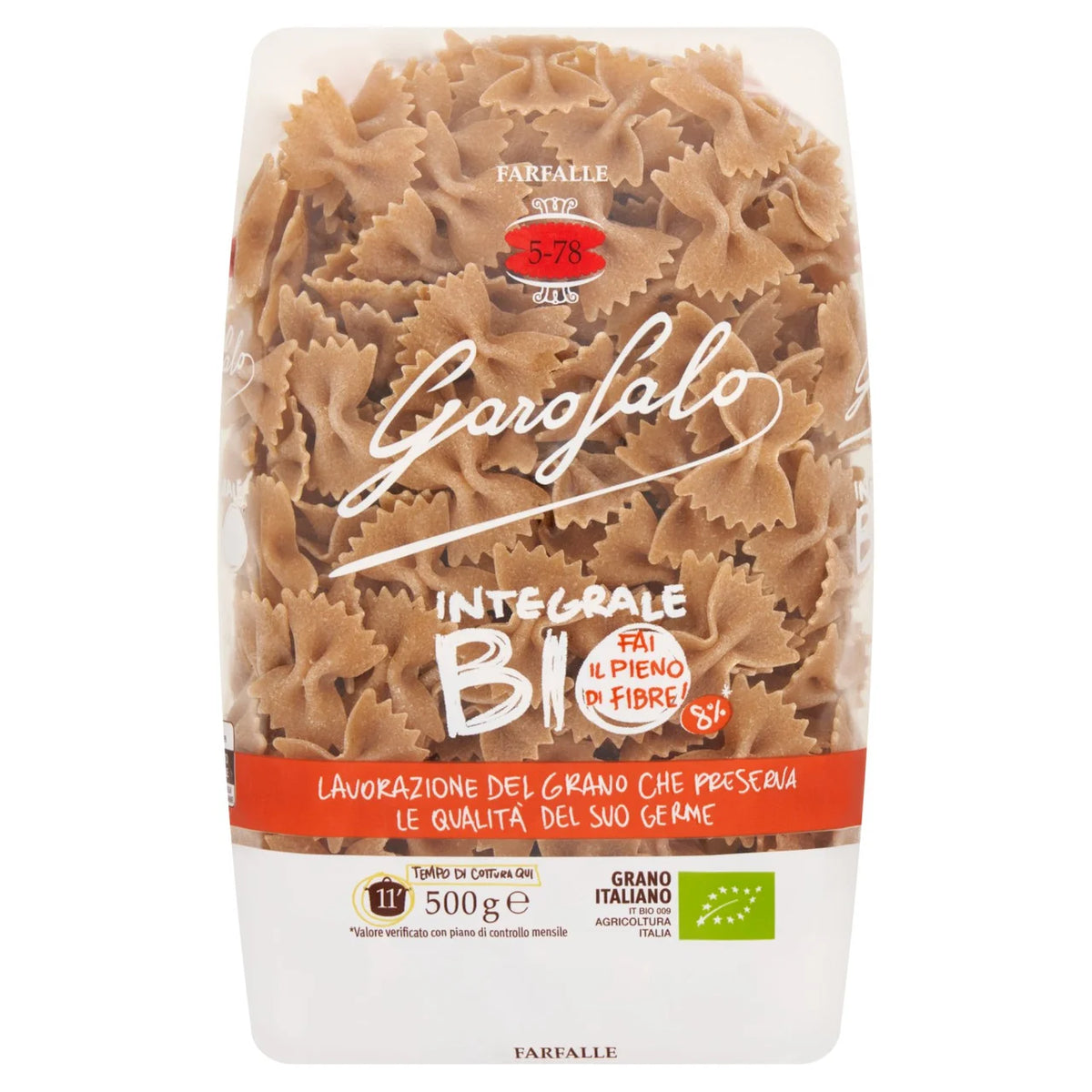 Wholewheat Organic Farfalle Dry Pasta