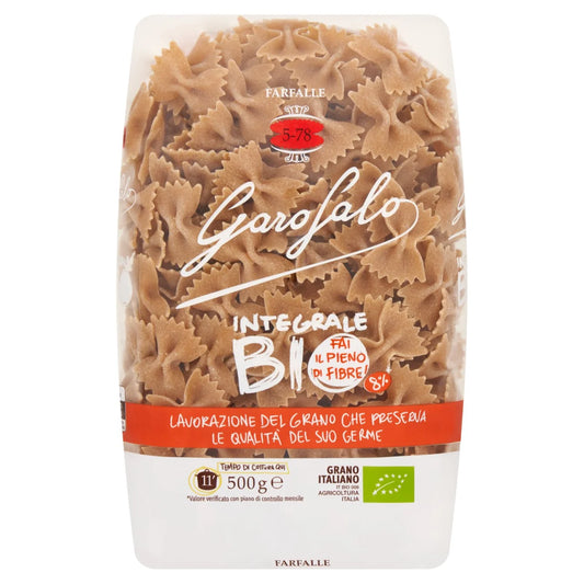 Wholewheat Organic Farfalle Dry Pasta