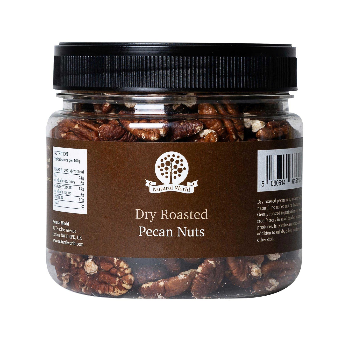Dry Roasted Pecan Nuts – Unsalted (400g)