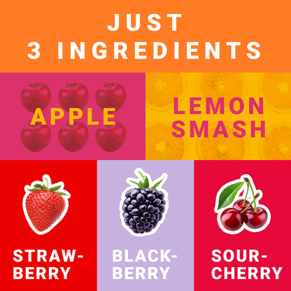 Dried Fruit Roll Ups Strawberry, Blackberry and Sour Cherry 25g x 9 Pack