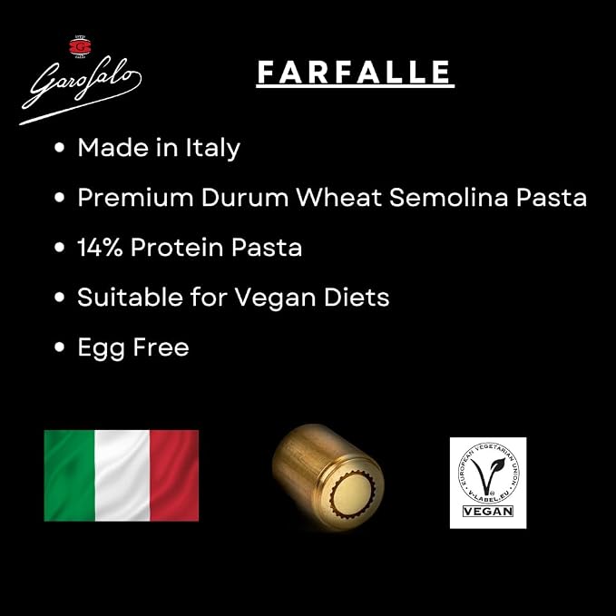 Garofalo Farfalle Tricolore Italian Dried Pasta