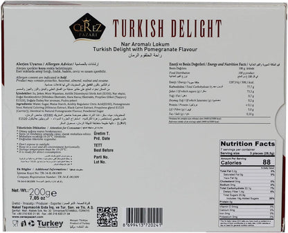 Turkish Delight White Box Pomegranate Flavour 230g