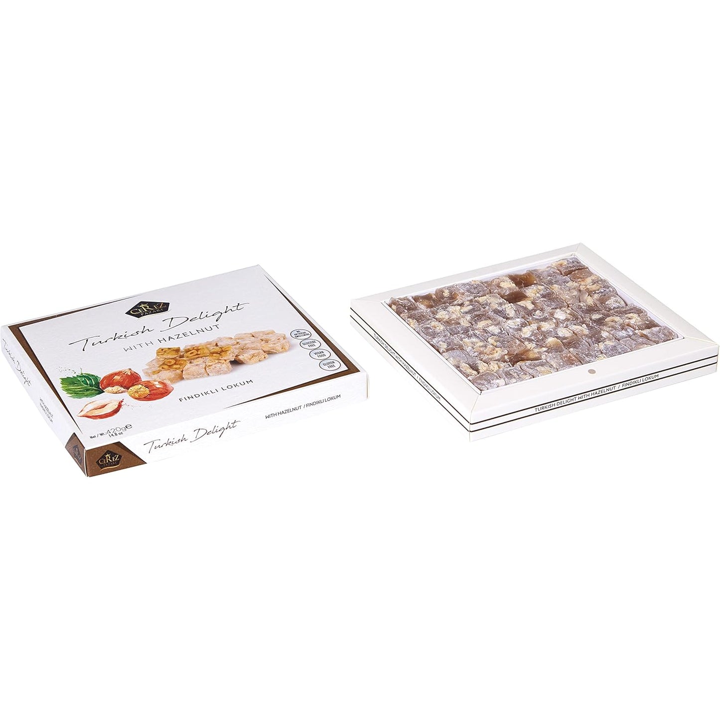 Turkish Delight White Box Double Extra Hazelnut 210g