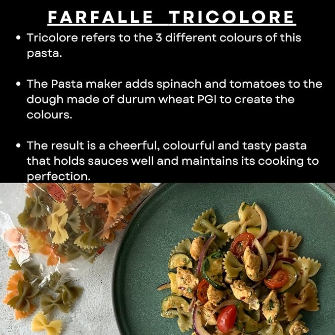 Garofalo Farfalle Tricolore Italian Dried Pasta