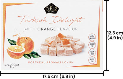 Turkish Delight White Box Orange Flavour 230g