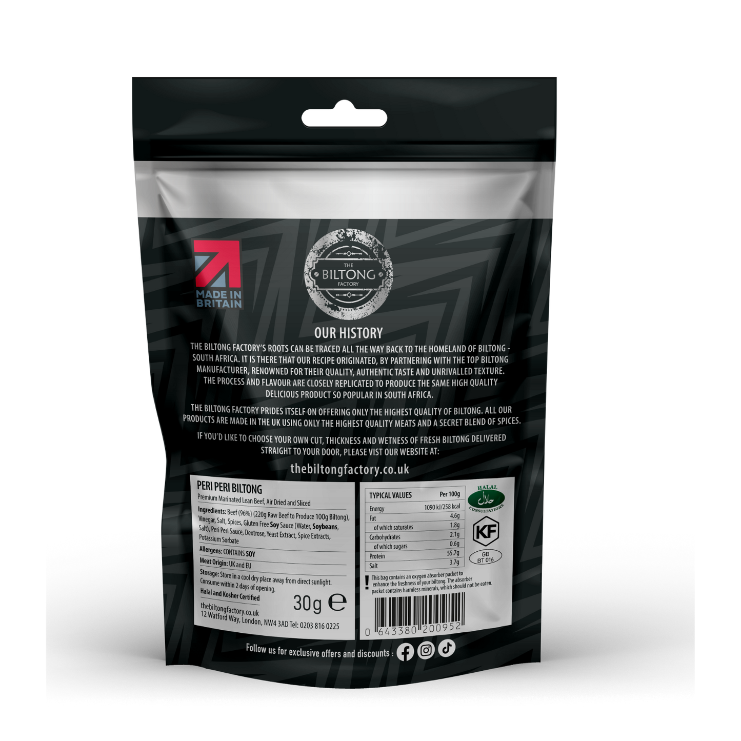 Biltong – Lean Muscle Range (5 x 30g)
