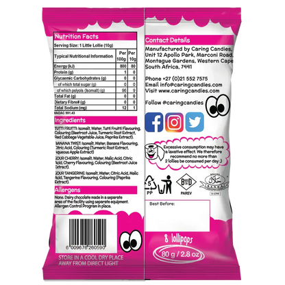 Sugar Free Lollipops: Little Lollies | 80g