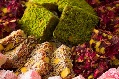 Turkish Delight Luxury Box Pistachio Rose & Pomegranate 250g