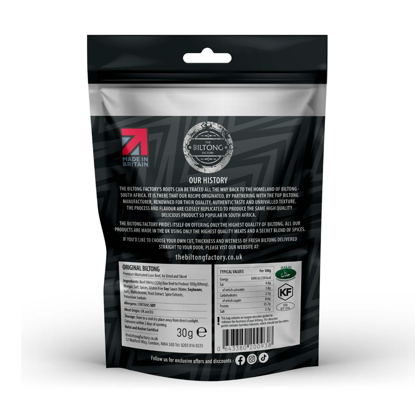 Biltong – Lean Muscle Range (5 x 30g)