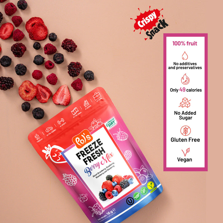 Mixed Berry Freeze-Dried Fruit Snacks | Pol's Freeze Fresh- 10 Pack