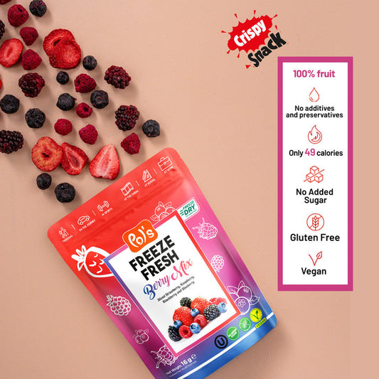 Mixed Berry Freeze-Dried Fruit Snacks | Pol's Freeze Fresh- 10 Pack