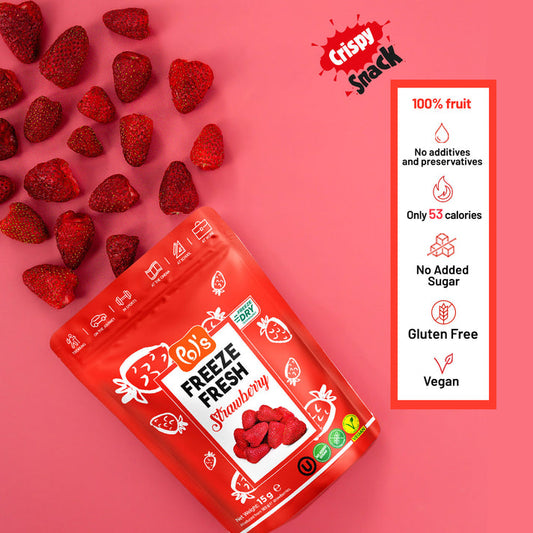 Strawberry Freeze-Dried Fruit Snacks | Pol's Freeze Fresh- 10 Pack