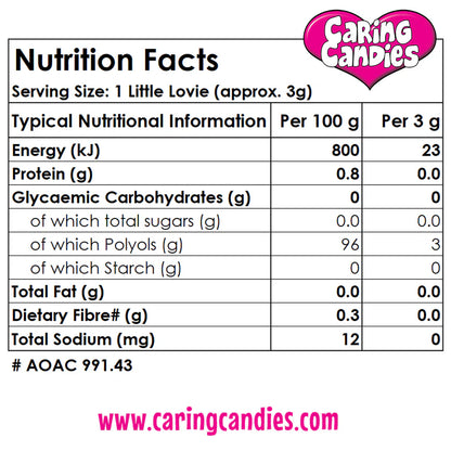 Sugar Free Candy: Little Lovies | 100g | Liquorice