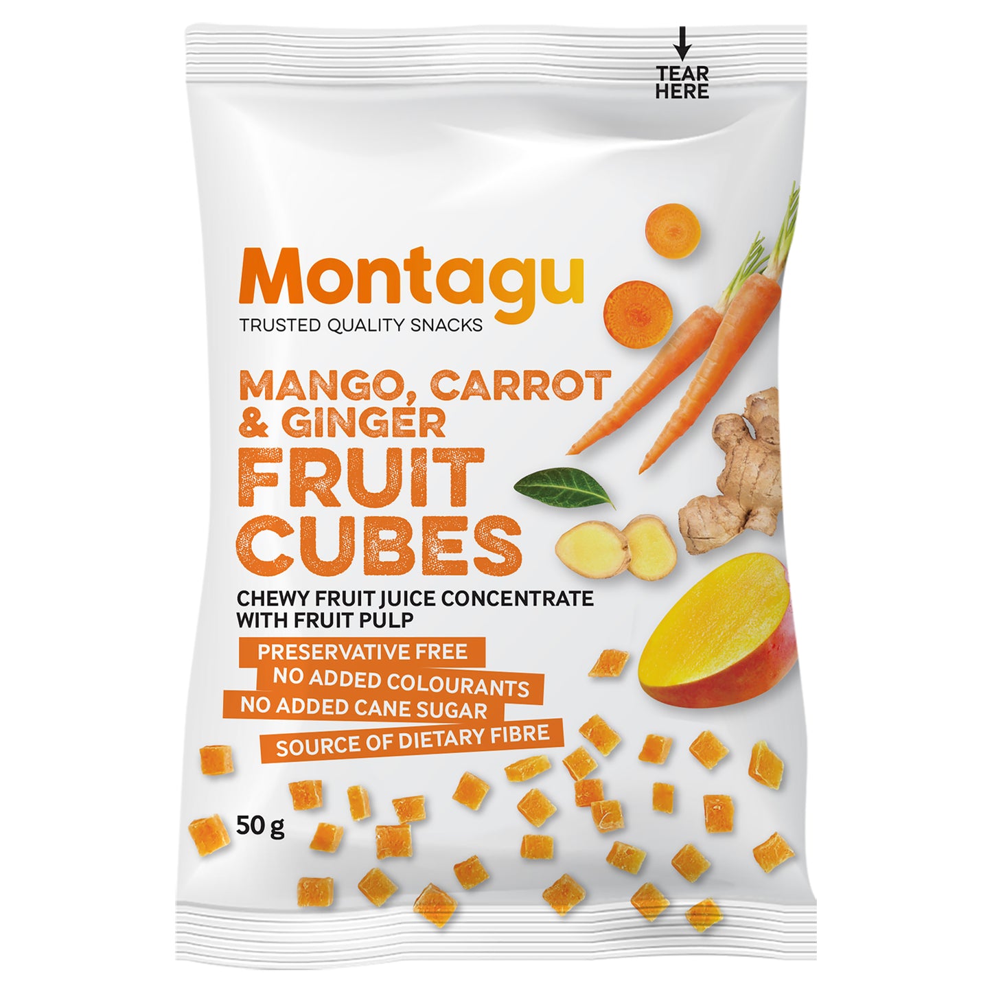 Montagu: Fruit Cubes - Mango, Carrot & Ginger