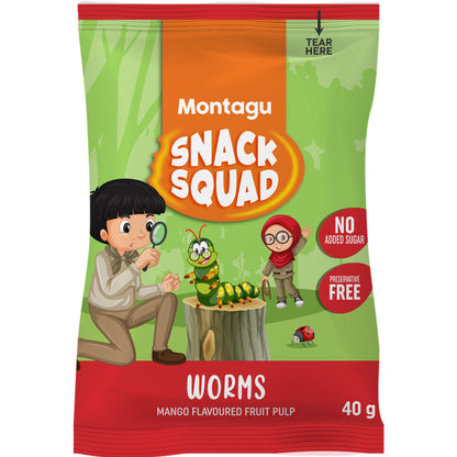 Montagu: Snack Squad Fruity Worms – Mango