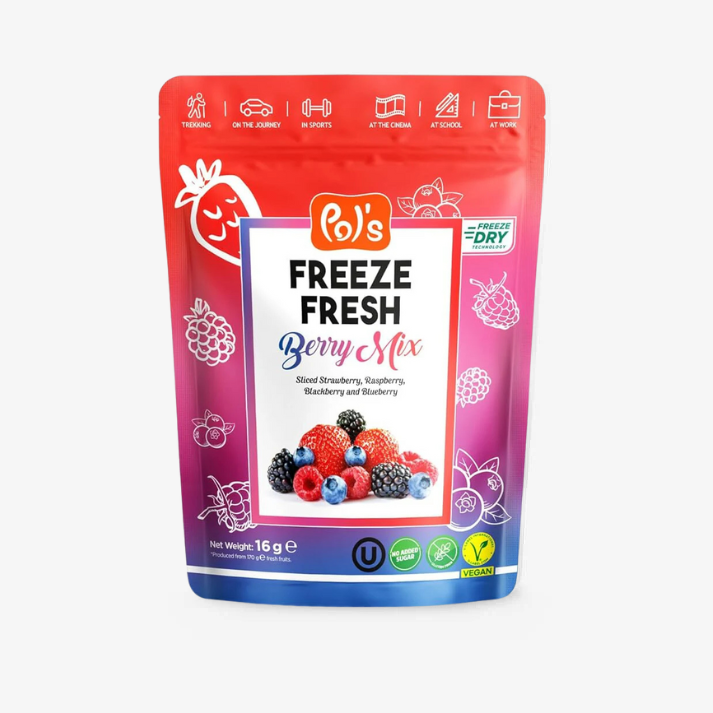 Mixed Berry Freeze-Dried Fruit Snacks | Pol's Freeze Fresh- 16g