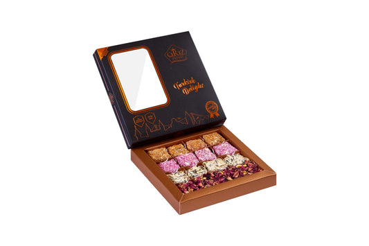 Turkish Delight Luxury Box Pistachio Rose & Pomegranate 250g