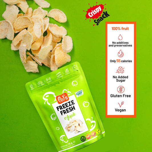 Apple Freeze-Dried Fruit Snacks | Pol's Freeze Fresh- 10 Pack