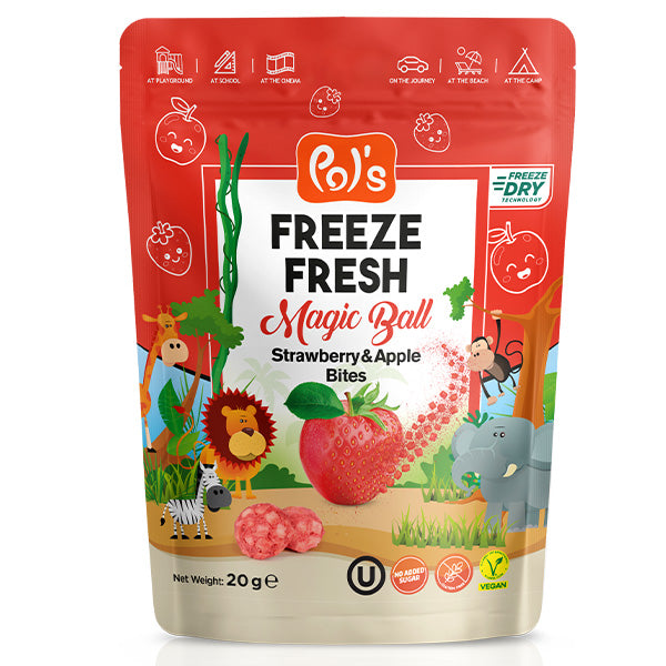 Strawberry & Apple Freeze-Dried Fruit Snacks | Pol's Freeze Fresh- 20g