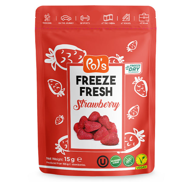 Strawberry Freeze-Dried Fruit Snacks | Pol's Freeze Fresh- 15G
