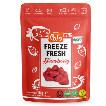 Strawberry Freeze-Dried Fruit Snacks | Pol's Freeze Fresh- 15G