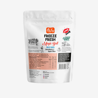 Strawberry & Apple Freeze-Dried Fruit Snacks | Pol's Freeze Fresh- 10 Pack
