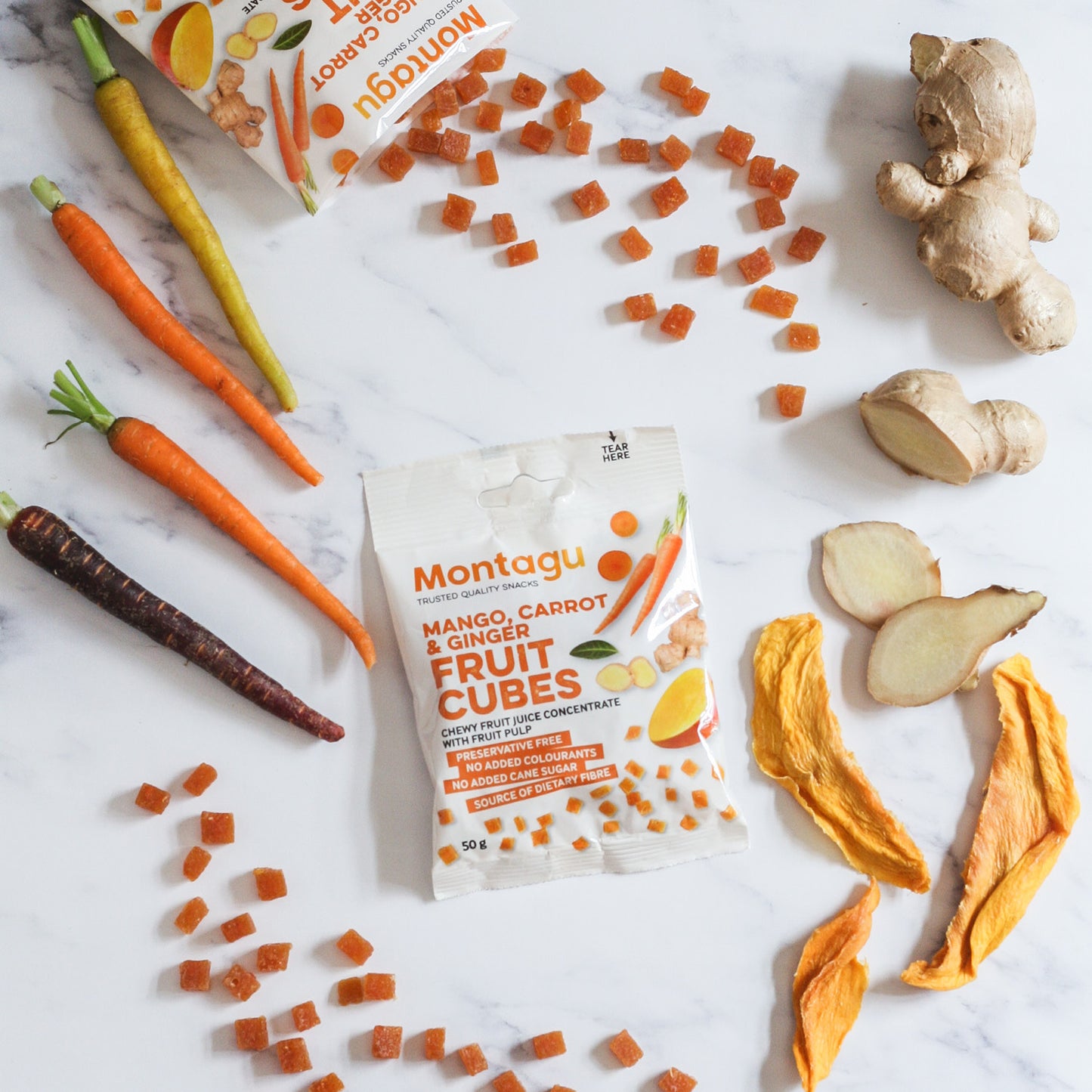 Montagu: Fruit Cubes - Mango, Carrot & Ginger